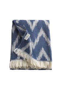 Тёмно-синее летнее одеяло zigzag Tom Tailor