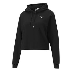 Толстовка (WMNS) PUMA Style Cat Hoodie hooded Pullover Knit Short Black 587162-01