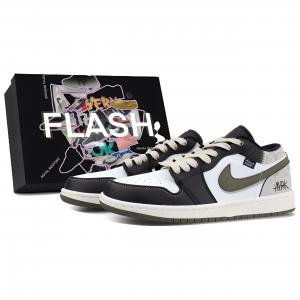 Jordan Баскетбольные кроссовки Air 1 Vintage, унисекс, низкие, черные, белые, зеленые, бежевые