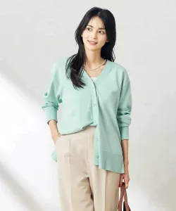 Кардиган средней длины с V-образным вырезом Avv, цвет Green