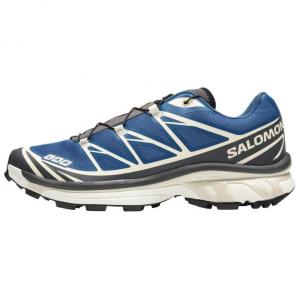 SALOMON XT-6 износостойкие нескользящие и дышащие низкие повседневные туфли унисекс синего цвета