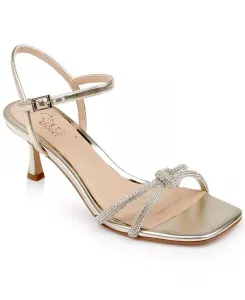 Женские босоножки Maci на низком каблуке с узлом и стразами Jewel Badgley Mischka, золотой