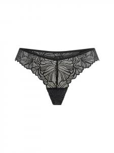 Трусы Erlich Textil String FLUID LACE BRAZIL, черный