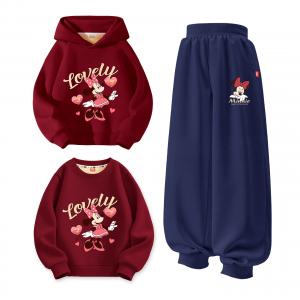 Детские толстые костюмы Tang Disney, [thickened and fleece-lined]di star balloons бордовый+di hide & seek k темно-синий +di star balloons бордовый