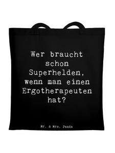 Mr. & Mrs. Panda Сумка-шоппер с надписью «Герой-эрготерапевт» черного цвета