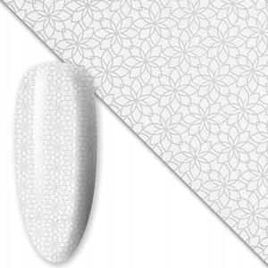 Трансферная фольга для нейл-арта 80 см Белая №19, AllePaznokcie