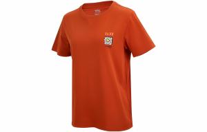 Футболка женская коричнево-красная Vans