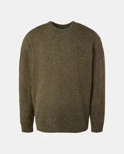 Мужской джемпер с круглым вырезом из альпаки Green Coast, зеленый