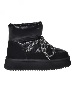 Черные ботильоны из замши и нейлона Baldinini, черный