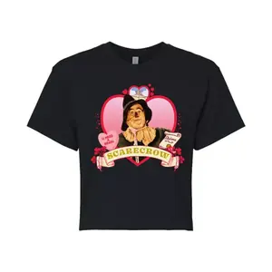 Футболка Juniors с изображением пугала и волшебника страны Оз, укороченная Licensed Character, черный