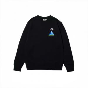 Nike Свитшот мужской черный с круглым вырезом, умеренно свободный, обычный крой