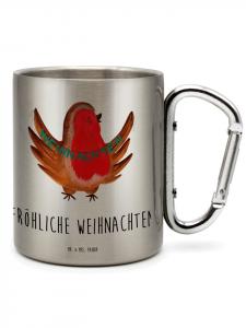 Рождественская термокружка Робин с серебряной надписью Mr. & Mrs. Panda