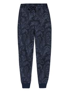 Спортивные брюки ETRO с принтом пейсли и завязками, синий