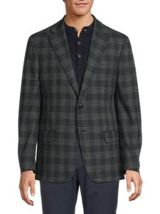 Спортивное пальто классического кроя в клетку Michael Kors, цвет Black Blue