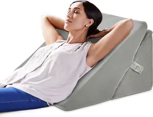 Подушка-клиновидная подушка GOPLUS со съемным и моющимся чехлом, подушка для чтения из пеноматериала с эффектом памяти, подушка для спины, подушка для ног с ручкой, подушка для релаксации для кровати и дивана Goplus