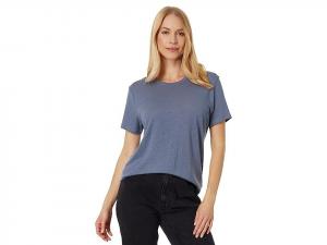 Футболка Abercrombie & Fitch Женская XS Синяя Льняная Смесь Короткий Рукав Классический Крой JDM128