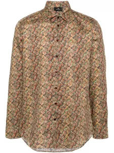 Рубашка с принтом ETRO, оранжевый