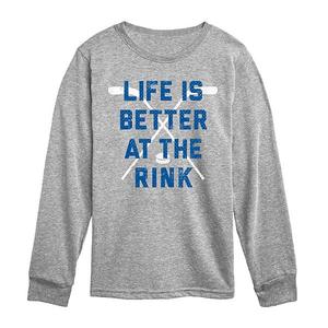 Футболка с принтом Boys 8-20 hockey life is better at the rink Licensed Character