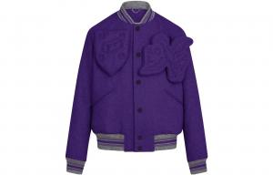 Бейсбольная куртка мужская фиолетовая LOUIS VUITTON, с подарочной сумкой