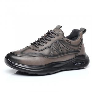 PEHL Амортизирующие противоскользящие износостойкие легкие повседневные кроссовки на платформе с эффектом увеличения роста для мужчин, серые, цвет Gray