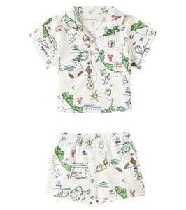 Комплект из хлопковой рубашки и шорт с принтом Baby Arkoi The New Society, Map Print