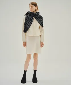 Вязаная мини-юбка ПОСТОЯННО Column, цвет Off White