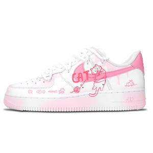 Nike Кроссовки для скейтбординга Air Force 1 Cute Hunt Party, износостойкие, розовые, унисекс