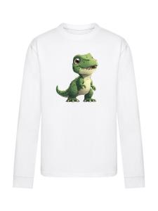 Рубашка F4NT4STIC Süßer grüner Dino, белый