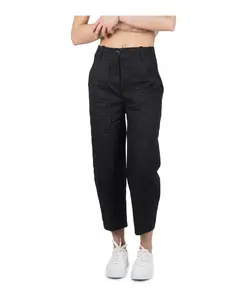 Черные хлопковые летние брюки для женщин Alessia Santi, черный