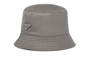 PRADA Кепка-ведро с логотипом, Gray