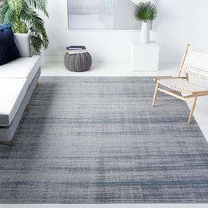 Ковер SAFAVIEH, 201 x 201 см, Orchard Collection, Grey & Blue, современный абстрактный дизайн, не линяет и прост в уходе, идеален для помещений с высокой проходимостью в гостиной, спальне (ORC661F)