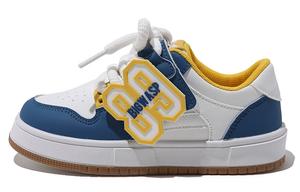 Детские кроссовки для скейтбординга с низким верхом, устойчивые к скольжению и износу BIG WASP, белый/синий