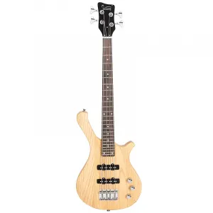 Электрическая бас-гитара Glarry GW101 36 дюймов малых размеров с корпусом из красного дерева, звукоснимателями SS, сумкой для гитары, ремнем и кабелем, цветом бурливорд