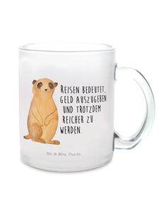 Кружка суриката с надписью из прозрачного материала Mr. & Mrs. Panda