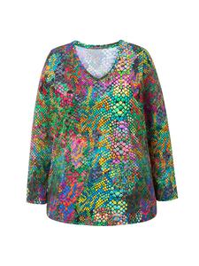 Длинная рубашка темно-бордового цвета Ulla Popken