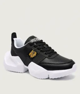 Кожаные кроссовки FONDO GRAVITY DIS. SU8 Versace Jeans Couture, черный