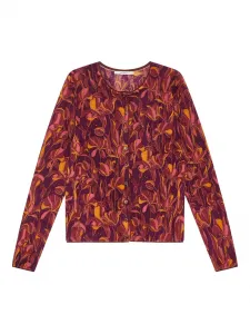 Кардиган с цветочным узором на пуговицах Maliparmi, красный