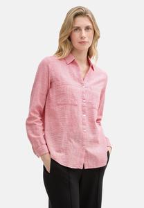 Блуза TOM TAILOR MIT BRUSTTASCHEN, Berry Red/Light Red