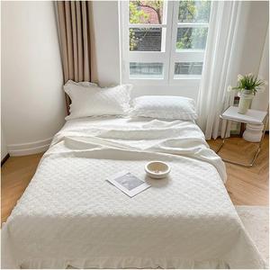 Generic Комплект постельного белья из тисненого хлопка с наволочками и покрывалом