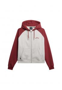 Толстовка с капюшоном на молнии Superdry, светло-серый