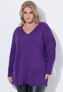 Джемпер MIAMODA PONCHO-LOOK V-AUSSCHNITT, Violet/Purple