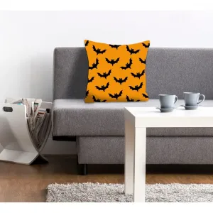 Подушка для декораqueence Бэтмен, наволочка без наполнителя, 1 штука Queence, Orange + bedruckt