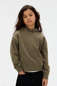 Детская хлопковая толстовка Calvin Klein Jeans, зеленый