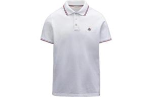 Футболка поло мужская белая Moncler
