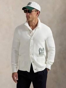 Кардиган с гербом Уимблдона 2025 Ralph Lauren, Ceramic White