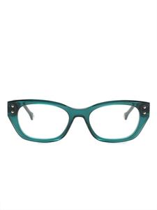 Carolina Herrera очки в оправе 'кошачий глаз' с логотипом, зеленый