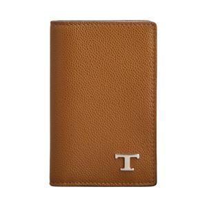 TOD'S Картхолдер Timeless из коровьей кожи для мужчин, коричневый