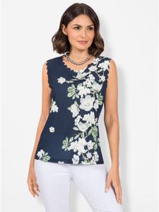 Рубашка с принтом в темно-синем и экрю цветах WITT WEIDEN