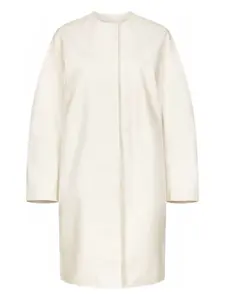 Однобортное пальто без воротника Loulou De Saison, белый
