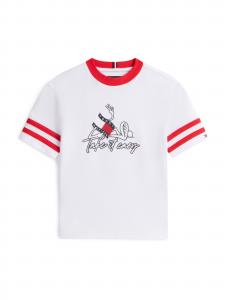 TOMMY HILFIGER Футболка 'TAKE IT EASY' в белом цвете